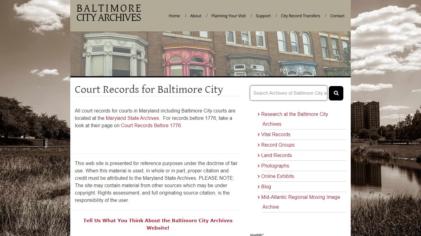 The Baltimore City Archives - Court Records for Baltimore City